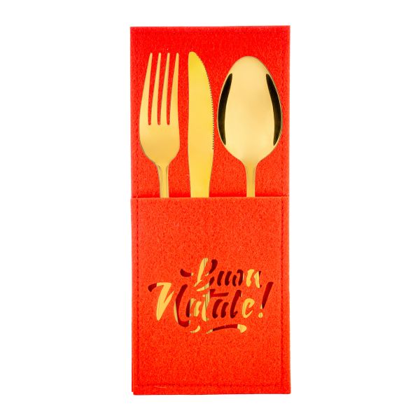 Portaposate Natalizio rosso Dinner Secret 23 cm
