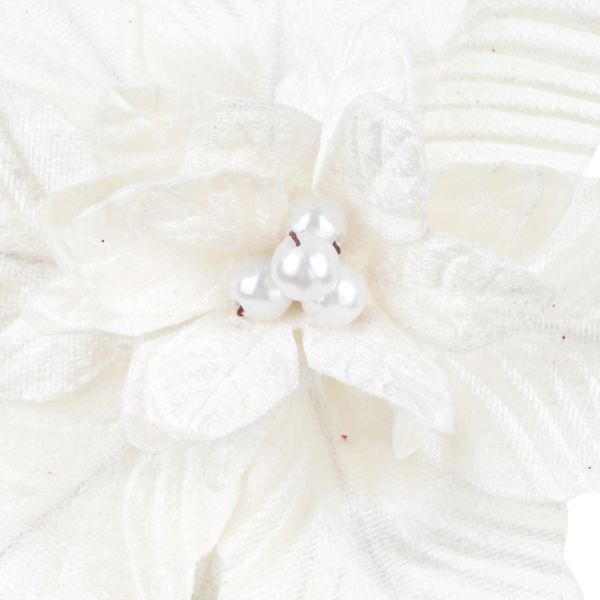 Fiore di Natale bianco Crème du Ciel 15 cm
