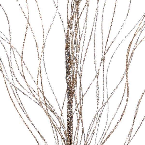 Ramo glitterato in champagne Nuit au Village 75 cm