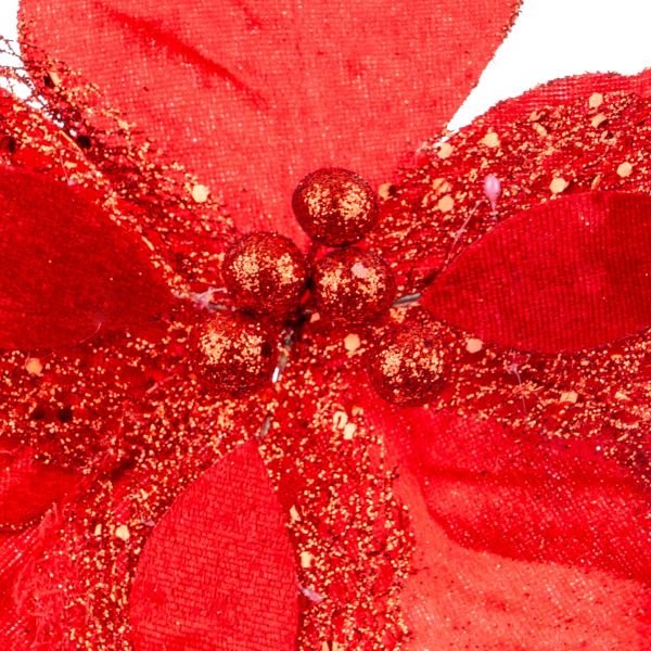 Fiore di Natale rosso Enchanted Land Fruit 35 cm