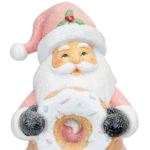 Babbo Natale Cuoco di Ciambelle 20 cm