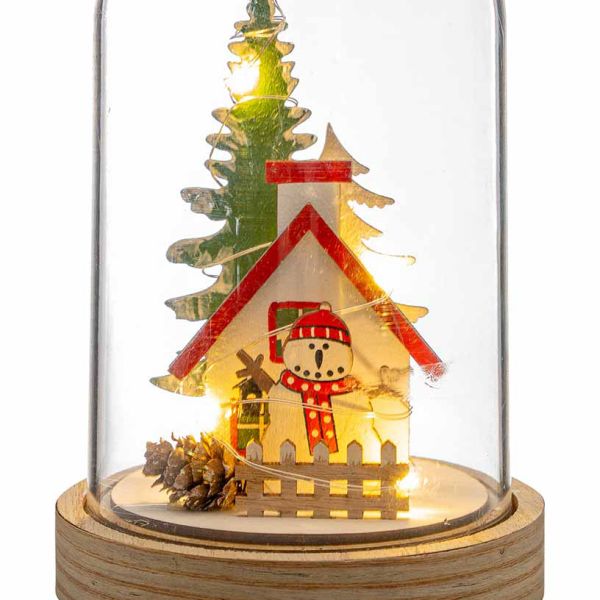 Ampolla natalizia happy snowman 18 cm