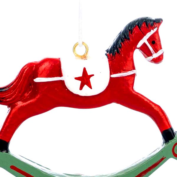 Addobbo Natalizio Red Star Horse 7 cm