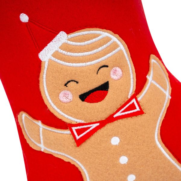 Calza di Natale rossa Dolce Villaggio 40 cm