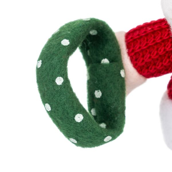 Addobbo Natalizio Babbo Natale Sciarpa del Buon Augurio 16 cm