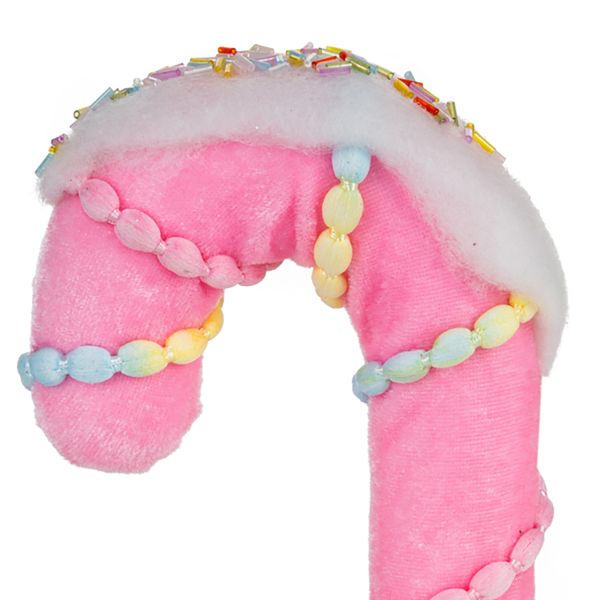 Addobbo Natalizio Bastoncino di Zucchero Pink Rainbow 25 cm