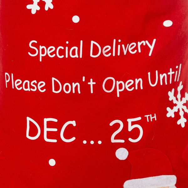 Sacco di Babbo Natale waiting 25 december 75 cm