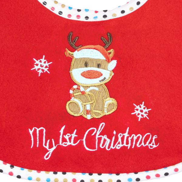 Set Bavetta con cappellino Cute Puppy Reindeer