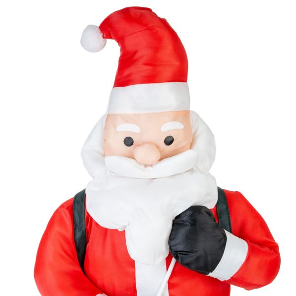 Fuoriporta Natalizio Santa Climbing the Mountain 90 cm
