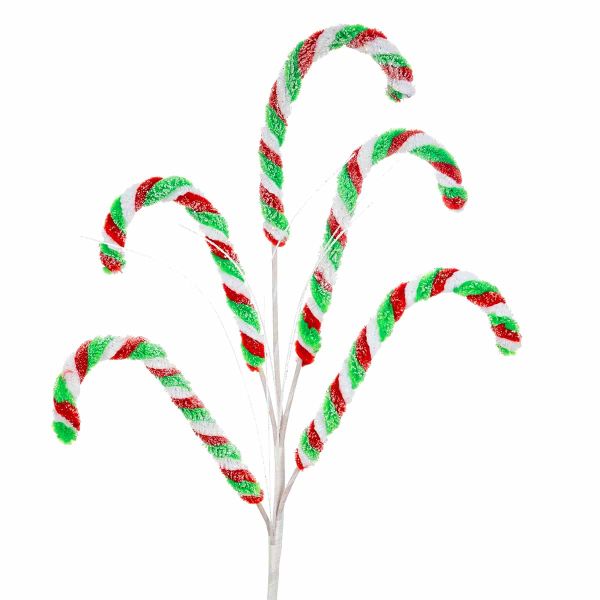 Addobbo Natalizio Bastoncino di Zucchero Christmas Mistletoe 55 cm