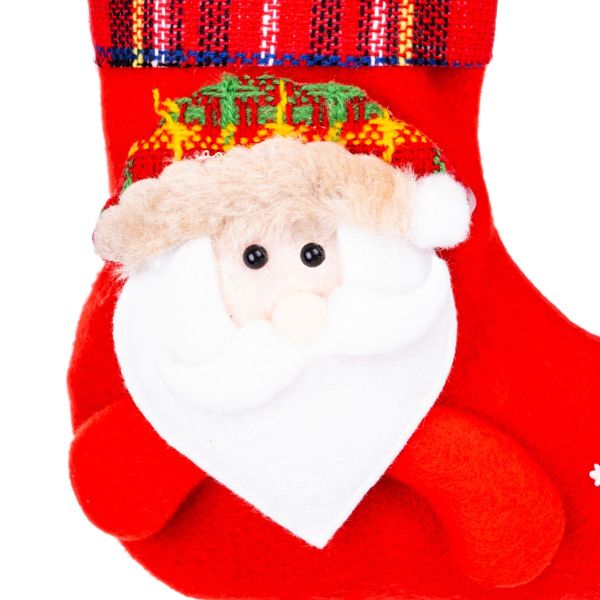 Calza di Natale rossa Babbo Natale sulla Vetta dei Sogni 16 cm