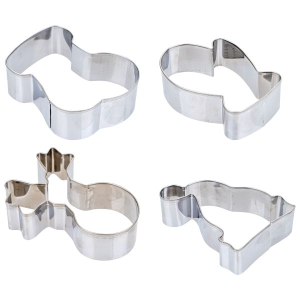 Set 4 Utensili da Cucina Christmas Cookie Cutters