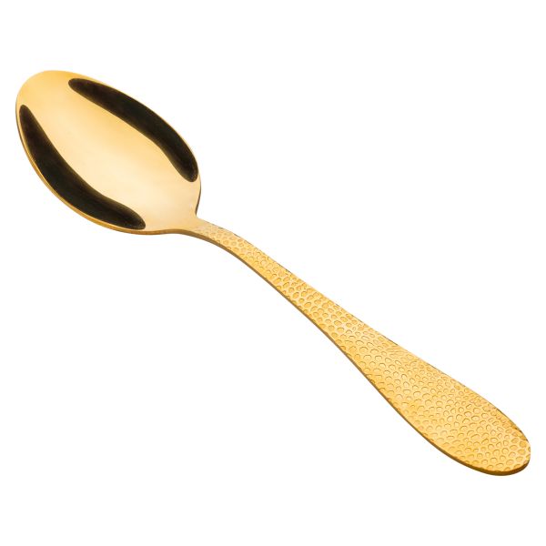 Set di 24 posate in acciaio placcato oro Honeycomb