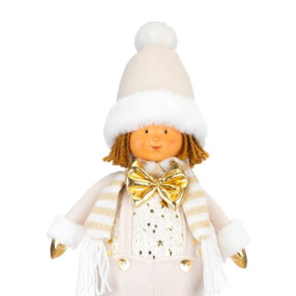 Bambino con papillon oro Chad 50 cm