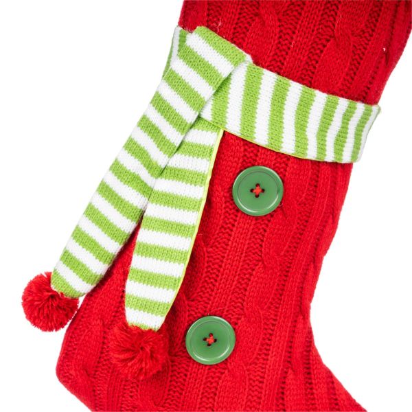 Calza di Natale rossa Red Enchanted Land 46 cm