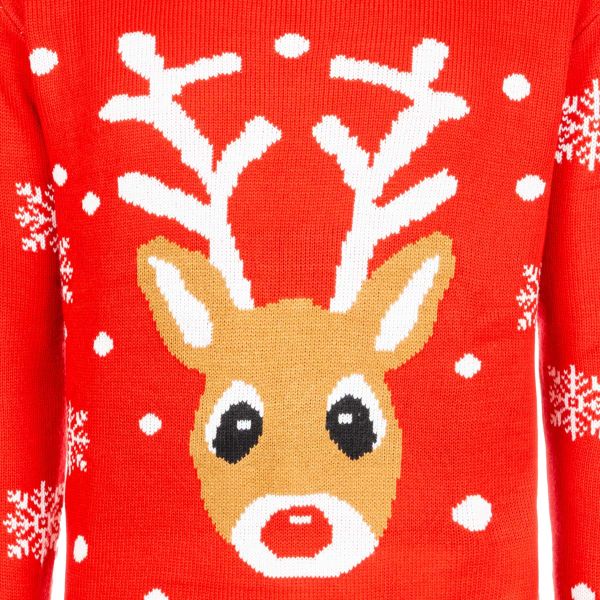Maglione Natalizio White Antlers Reindeer