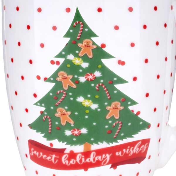 Tazza Natalizia in porcellana Sugar Wishing Tree 340 ml