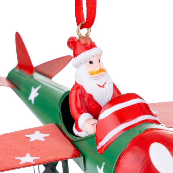 Addobbo Natalizio Babbo Natale Pilota di Sogni 13 cm