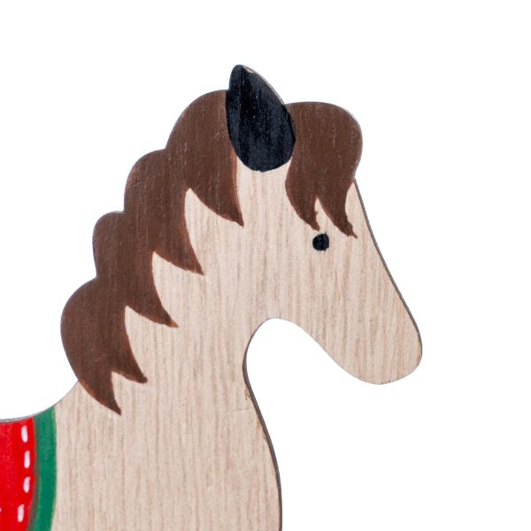 Cavallo a dondolo bianco Aiden 13 cm