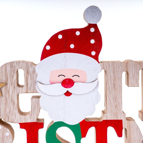Scritta Natalizia Santa Greetings 40 cm