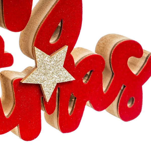 Scritta Natalizia Christmas Greetings in the Woods 27 cm