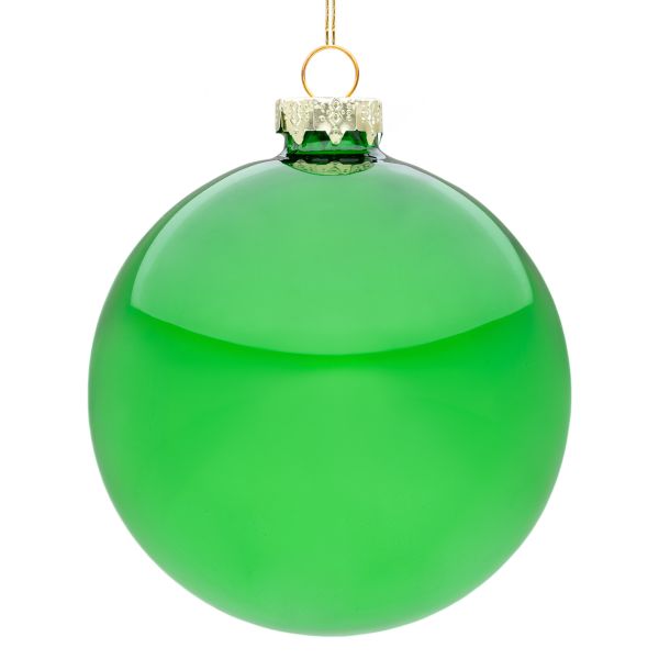 Set 4 Palline di Natale in vetro Forest Emeralds 10 cm