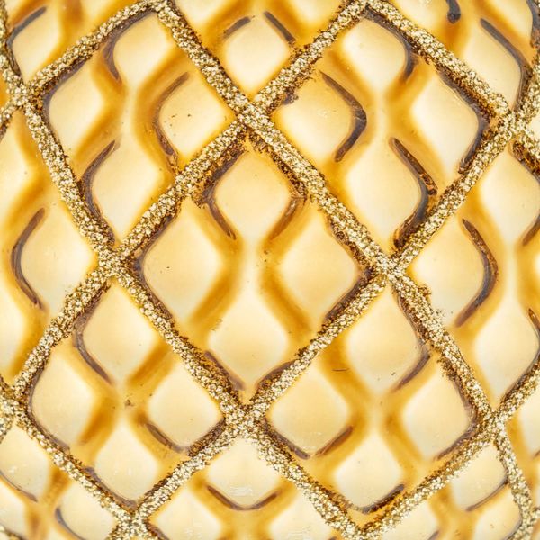 Pallina di Natale in vetro Gold Diamonds Rain 8 cm