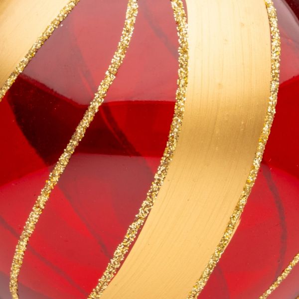 Pallina di Natale in vetro Fiamma del Tempio 8 cm