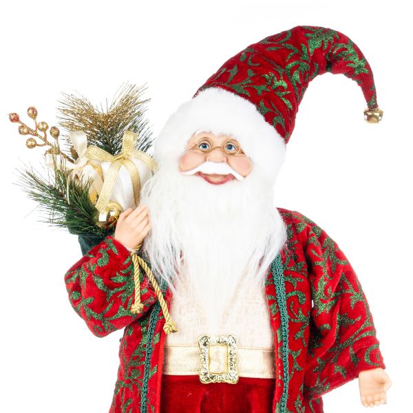 Babbo Natale e il Dipinto delle Foglie 46 cm