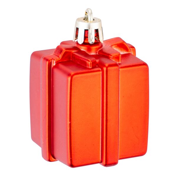 Set 3 Addobbi Natalizi Red New Year Gifts 5 cm