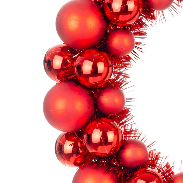 Ghirlanda Natalizia Red Enchanted Balls 36 cm