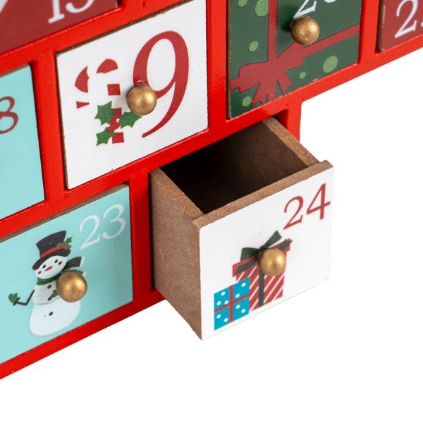 Calendario Avvento Abete a Spasso nel Tempo 38 cm