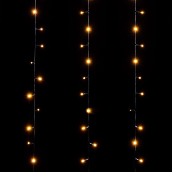 Tenda luminosa Saigusa 200 Led 2 x 1 Mt - Bianco caldo 