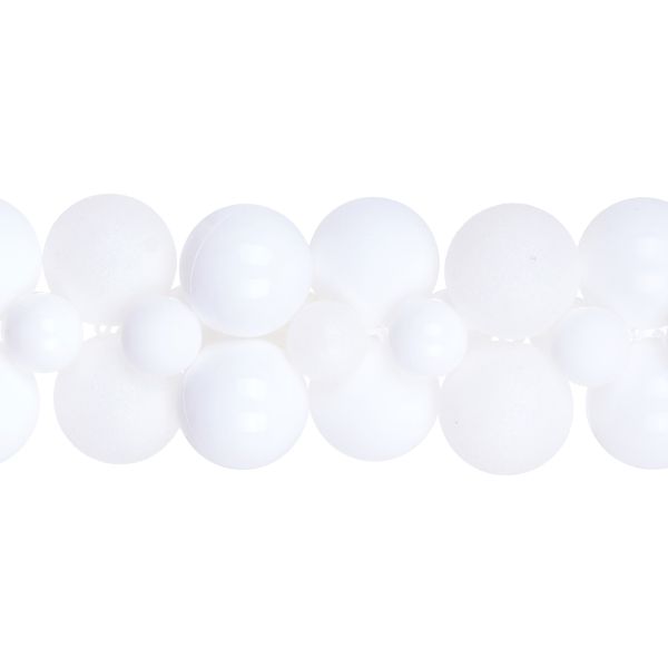 Festone di Palline di Natale bianco Last Snow 180 cm