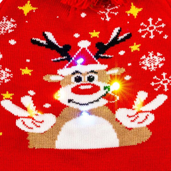 Cappello invernale natalizio per bambino Reindeer Flight