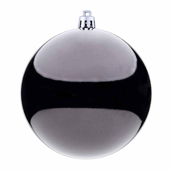 Set 8 Palline di Natale nere Silent Night 10 cm