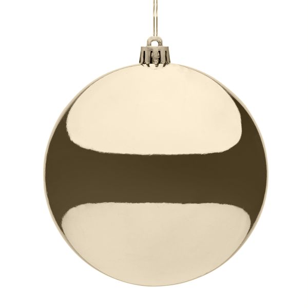 Set 8 Palline di Natale champagne Explorers Party 10 cm
