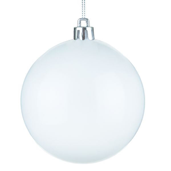 Set 16 Palline di Natale bianche Snow Party 8 cm