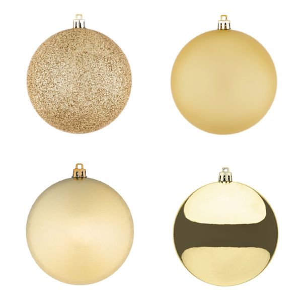 Set 8 Palline di Natale oro Sospiri Incantati 10 cm