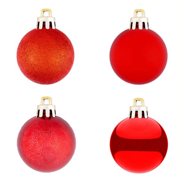 Set 10 Palline di Natale rosse Elfday Dessert 4 cm